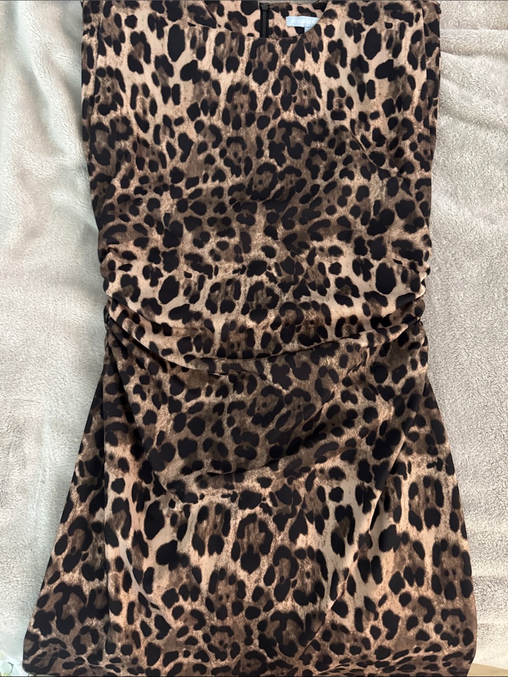 ANTONIO MELANI Leopard Print Mini Dress - Brown/Black